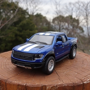 【送料350円】ＦＯＲＤ Ｆ－１５０ ミニカー フォード アメ車 ブルー ピックアップ