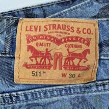 Levi's ☆ 511 ヤシ 総柄 デニム ショートパンツ カットオフ ハーフパンツ W30 春夏 リゾート アメカジ ストリート リーバイス■JS1069_画像5