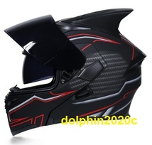 バイク フリップアップ ダブルシールド フルフェイスヘルメット システム ヘルメット　M~3XLサイズ選択可 　サイズ：XL_画像5