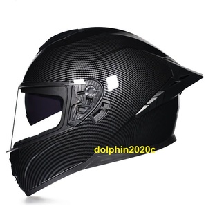 バイク 内蔵サングラス オンロード ヘルメット フルフェイスヘルメット S~XXLサイズ選択可   炭素繊維柄の画像5