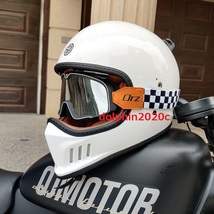 ビンテージ バイク ダブルシールド オンロード ハーレー フルフェイスヘルメット　M~XXL サイズ、色、選択可　サイズ：L_画像6