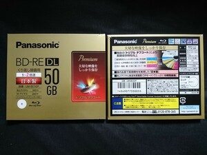 未開封品 Panasonic パナソニック Blu-ray ディスク BD-RE DL 50GB 1～2倍速 1枚パック×2個 LM-BE50P 送料込み