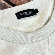 美品 ブラックレーベルクレストブリッジ ロゴ スウェット トレーナー メンズ 男性用 L アイボリー グレー カットソー BLACK LABEL_画像5