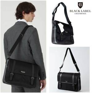 新品 ブラックレーベルクレストブリッジ サイドチェック ショルダーバッグ ビジネスバッグ メンズ 黒 ナイロン 通勤 鞄 ギフト プレゼント