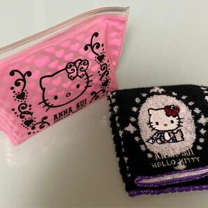 ANNA SUI×HELLO KITTTY タオルハンカチ＆ポーチ