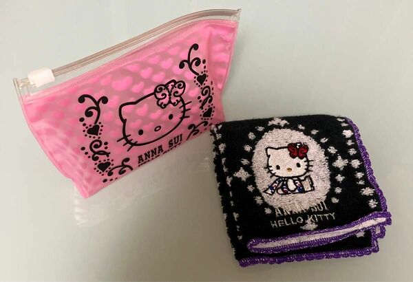 ANNA SUI×HELLO KITTTY タオルハンカチ＆ポーチ