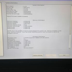 DELL Precision 5530 Core i7-8850H 2.60GHz 電源付き、BIOS起動確認まで行いました。その他は詳しく確認しておりません現状品ジャンク品！の画像3