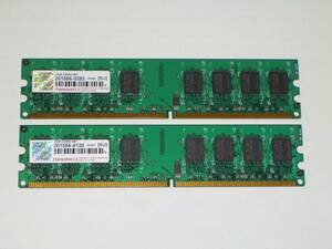 ◆Transcend製 PC2-5300 (DDR2-667) 4GB（2GB×2枚）完動品 即決！★送料120円！ 