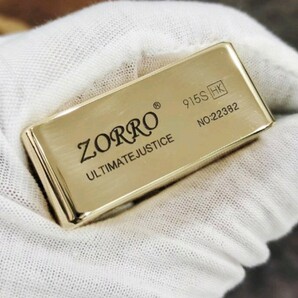 ■送料無料 新品 ZORRO ゾロ 超重厚 刻印 アーマー ゴールド オイルライター 真鍮 無垢 重厚アーマーの画像3