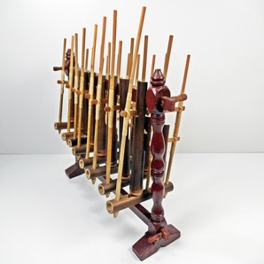 ◆[C86]アンクルン AngkLung 竹製 打楽器 インドネシアの民族楽器 アジアの楽器 アジアン雑貨 サイズ/約40cm×16cm×45cmの画像6