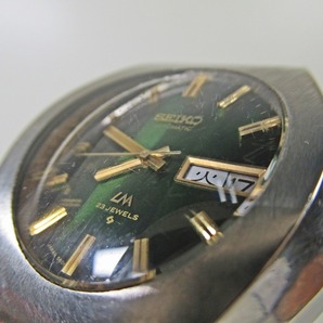 ☆[A42]SEIKO セイコー LORDMATIC ロードマチック 腕時計 5606-7370 グリーン文字盤 23石 メンズ 自動巻き 腕時計 動作確認済 の画像7