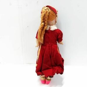 □アンティーク ドール 人形 西洋 赤全長64cm 女の子 白全長62cm A-4-19-9 @140□の画像4