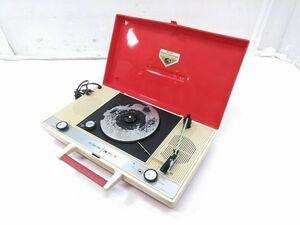 ♪動作品 Victor ビクター ポータブルレコードプレーヤー PE-8400 アンティーク レトロ A042917F @100♪