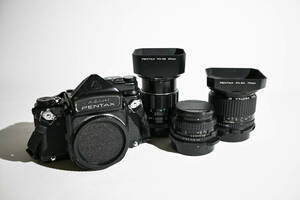  Asahi Pentax 67 TTL finder lens set 55mm F4 90mm F2.8 150mm F2.8