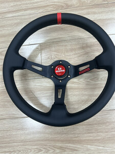 #018 13 -inch 330MM "Momo" steering wheel leather racing steering wheel 