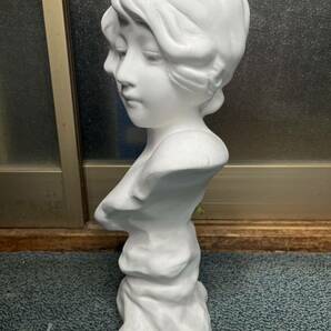 石膏像 ターバン少女 胸像 デッサン 西洋彫刻 美術館 アンティーク レトロ オブジェ 置物の画像4