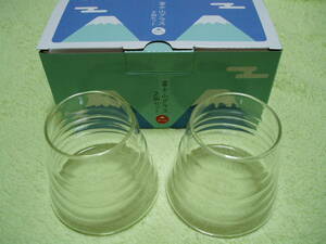 未使用！富士山グラス2個セット　口径5.7×高さ7.5cm