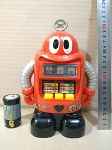 80年代放送当時物・ロボコン・スロットマシン　ポピー製　フィギュア的ゲーム　プラ製　21cm 使用感有、美品　不動　ブルマーク　マスダヤ