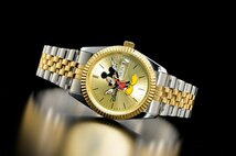 1円～ aiko愛用【ほぼ入手不可能】アナザーヘブン×Disney限定MICKEYミッキーマウス別注コラボ時計デイトジャストコンビ別注デイト新品_画像3