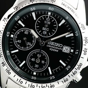 1円～ 1スタ セイコー 正規品 海外モデル SEIKO 逆輸入 タキメーター 新品 1/20秒 クロノグラフ 腕時計 メンズ激レア入手困難 100m防水の画像8