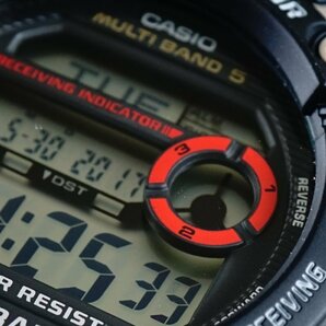 1円～1スタ 新品未使用 逆輸入model CASIO カシオ電波時計200m防水【誤差10万年に1秒】BK ブラック 20気圧 超高性能 ハイスペック腕時計の画像6