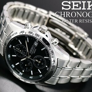 1円～ 1スタ セイコー 正規品 海外モデル SEIKO 逆輸入 タキメーター 新品 1/20秒 クロノグラフ 腕時計 メンズ激レア入手困難 100m防水の画像7