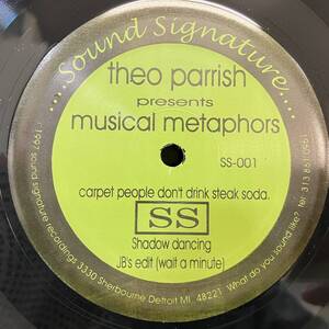 ★即決240415テクノ Theo Parrish / Musical Metaphors ss001 Sound Signature NSC刻印 Carpet People 