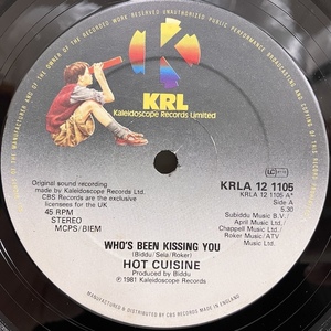 ★即決 DISCO Hot Cuisine / Live My Life - Who's Been Kissing You krla121105 d2965 英オリジナル、2曲入り12インチ