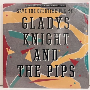 ★即決 DISCO Gladys Knight ad the Pips / Save the Overtime 44-03969 d2978 米オリジナル、2曲入り12インチ、Sterling刻印