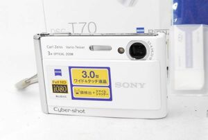 ★極上美品★ ソニー SONY Cyber-shot DSC-T70 ホワイト ★元箱付き★ コンパクトデジタルカメラ #J93120-135