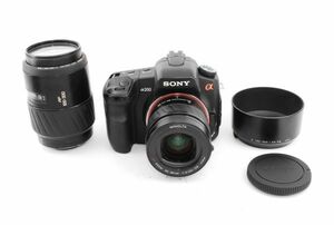 ★良品★ ソニー SONY α200 DSLR-A200 ボディ + レンズ2本 35-80mm / 100-300mm / デジタル一眼レフカメラ #K25110-125