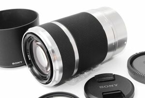 ★極上美品★ ソニー SONY E 55-210mm F4.5-6.3 OSS シルバー SEL55210 ★レンズフード付き★ #VA19145160