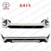 トヨタ RAV4 50 H31.4～ フロント リア バンパー リップ スポイラー LED エアロ AXAH52 AXAH54 MXAA54 MXAA52 HV パール ホワイト_画像1