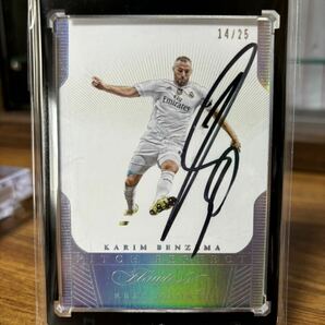 2015-2016 Panini Flawless Soccer Karim Benzema カリム ベンゼマ 14/25 オンカードオートの画像1