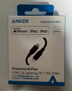 新品未開封 Anker PowerLine III Flow USB-C & Lightning ケーブル 0.9m ライトニングケーブル MFi認証 iPhone充電 超高耐久 アンカー