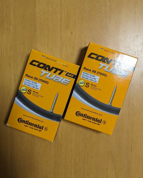 ２本セット コンチネンタル Continental チューブ Race 28 700×20-25C 仏式 60mm 23C 25C 700C