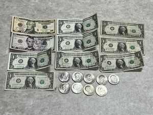 アメリカドル 旧紙幣/硬貨 32ドル分 外国紙幣 米ドル 外貨 旧札 送370