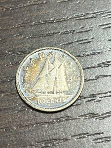 カナダ 1940 10セント 外国コイン 外国硬貨 アンティーク 古銭 コレクション 流通/現状品 送84 同梱可