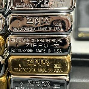 ZIPPO/ジッポ 10個まとめ②ゴールド シルバー USA コレクション ケース付 ライター 喫煙具 着火未確認 現状品 サイズ60の画像8