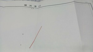 横浜港口　神奈川県　地図　古地図　 地形図　地図　資料　57×46cm　　昭和6年測量　昭和29年発行　印刷　B2024
