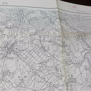 川越 埼玉県 地図 古地図  地形図  資料 57×46cm  明治40年測量 昭和36年発行 印刷 B202r4の画像6