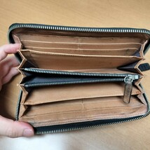 ゴダン GODANE★カイマン クロコ ワニ革 Wテール★ラウンドファスナー 長財布【BLACK/黒】crocodile leather/round zipper wallet◆pKC5_画像6