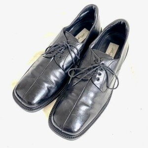 MEZLAN メスラン☆ ビンテージタグ【10M　27.5-28.0程度】 センターシーム　シューズ　 ブラック/黒　メツラン　Vintage　Shoes ○5-10