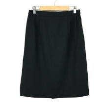 日本製★ダックス/DAKS★ウール100％/タック/タイトスカート/ひざ丈【サイズ73-99/黒/black】バックファスナー/Skirts◆BH643_画像1