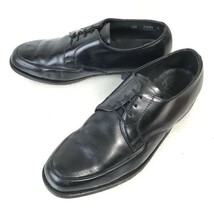 USA 70s-80s?★キニーシューズ/kinney shoes★本革/グッドイヤー製法/Uチップ【8.5/26.0-26.5/黒/BLACK】Vintage/dress shoes◆pD-51_画像1