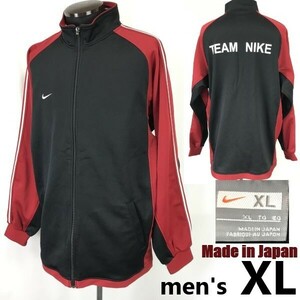 Сделано в Японии ★ Nike/Team Nike ★ Джерси куртка/внешняя [мужская XL/Black x Red/Zip -Up] Сделано в Японии/Блузун/Джампер ◆ PBH674