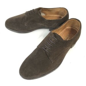 美品　Made in England★John Farmer★スエード本革/グッドイヤー製法/プレーントゥ【7/25.5-26.0/茶/BROWN】ビジネス/dress shoes◆pD-68