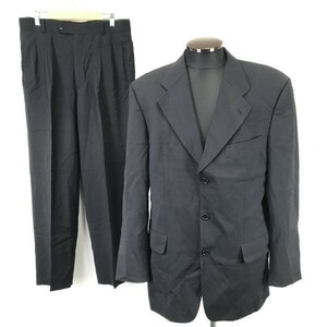 ドイツ製★ヒューゴボス/HUGO BOSS★セットアップ/秋冬スーツ【上下50/メンズXL/黒/black】ジャケット&スラックスパンツ/Set up◆pBH311