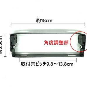 バイク ナンバープレート ステー 角度調整 パタパタ ブラケット 可変式 ホルダー 原付 スクーター大型 汎用 工具不要 ワンタッチ 防錆 黒色の画像4