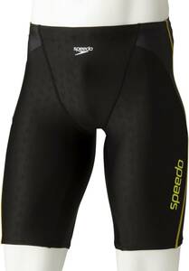 [KCM]Z-speedo-79-M* выставленный товар [speedo] мужской леггинсы Flex Sigma 4 минут длина фитнес купальный костюм SD88S13 серый × горчица M